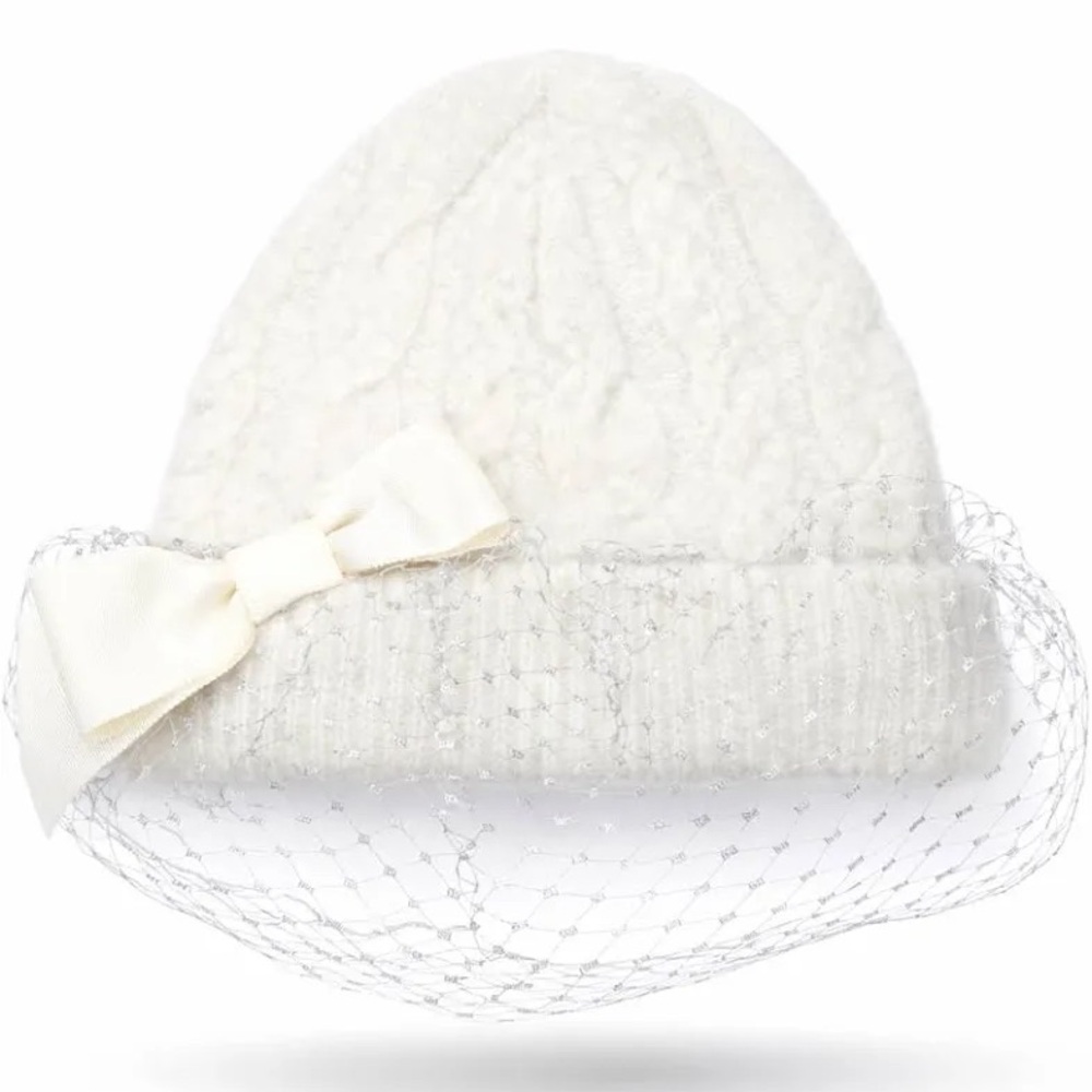 Eugenia Kim Roan Beanie with Bow - Ivory